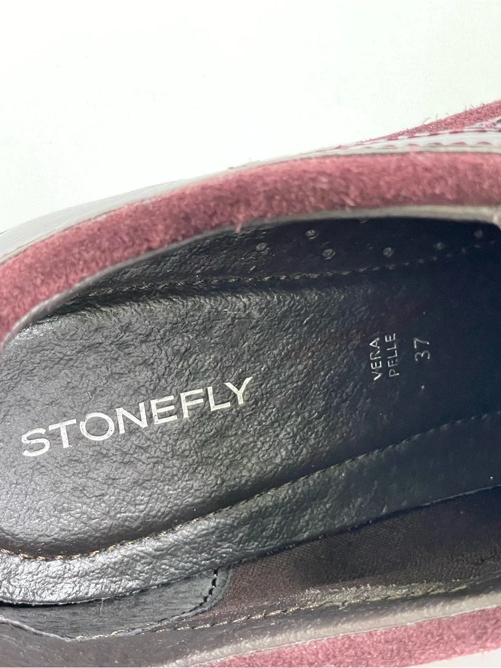Shoes | Stonefly Suede Leather Sneaker | Comfort | Made in Italy | Burgundy 7